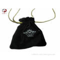 Embroidered Logo Velvet Drawstring Bag For Jewelry 130 * 90